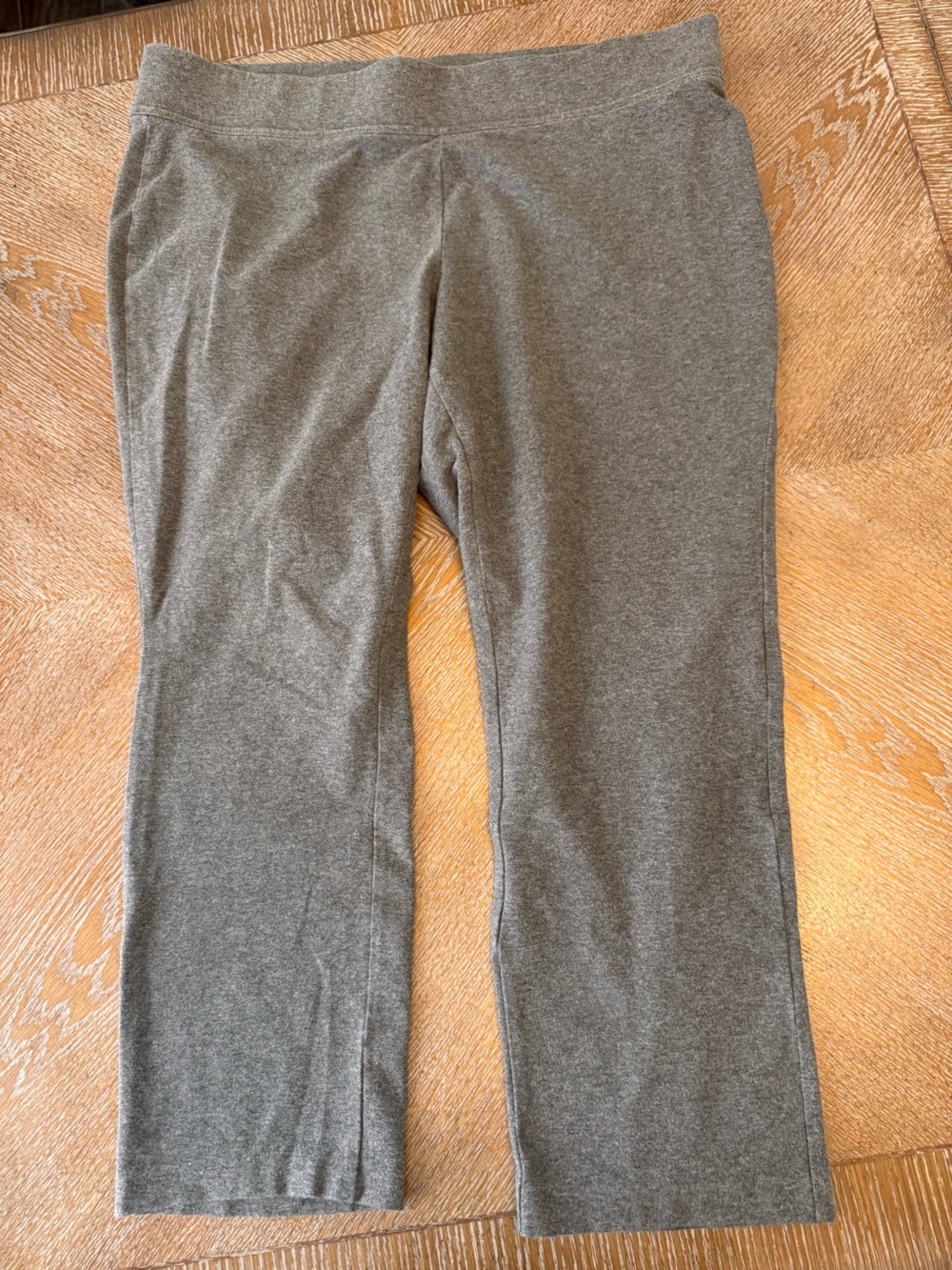 Lands’ End Gray Cropped Pants XL(16) Waist 38” Inseam 25” Mid Rise